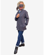 Textured Cotton Tuxedo Jacket | A-Line Four Vent Design with Vintage Buttons