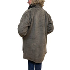 Premium Alpaca Wool Jacket | Two-Tone Luxury Cold Weather Fashion