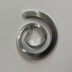 Stainless steel scarf knot, modern brushed stainless steel knot brooch.