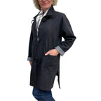Black Denim Jacket Women’s Lycra Outerwear