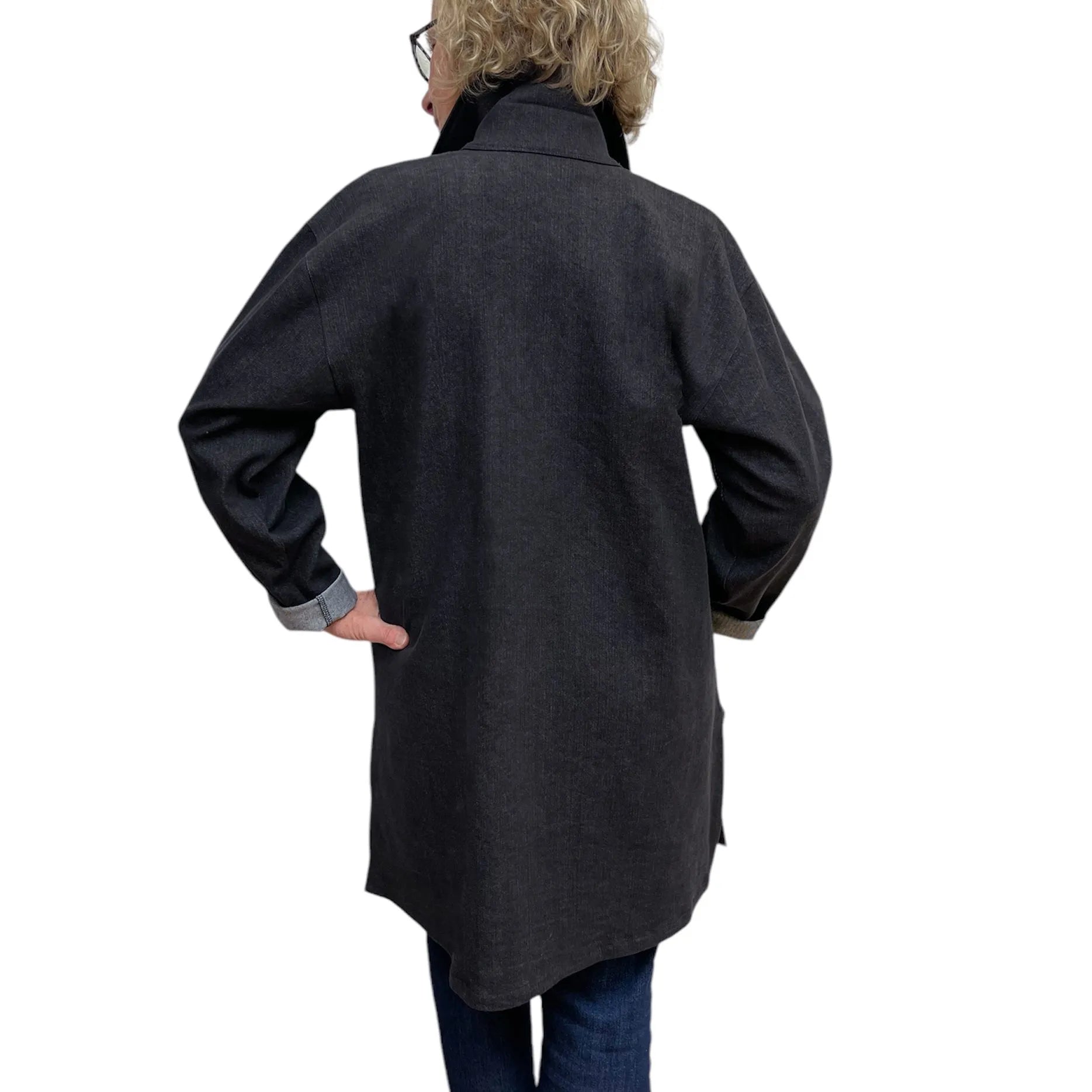 Black Denim Jacket Women’s Lycra Outerwear