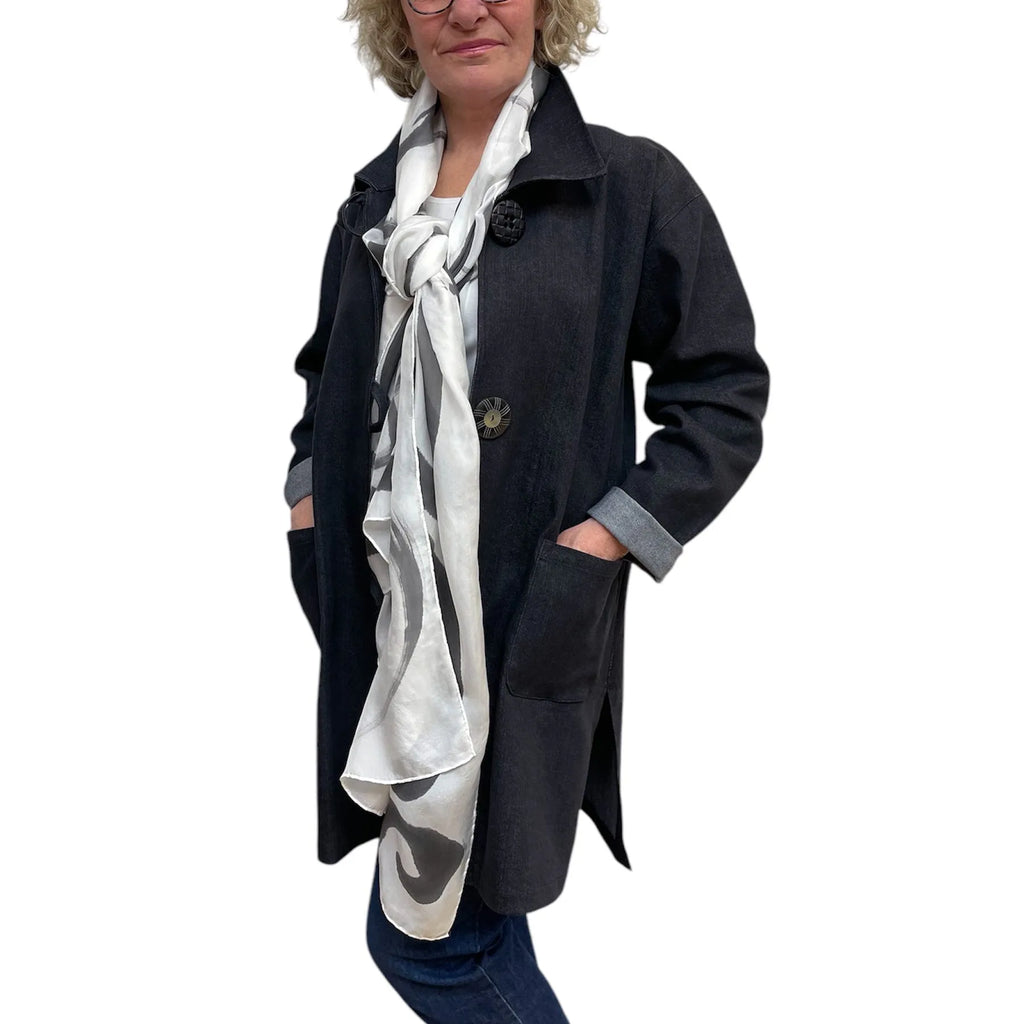 Black Denim Jacket Women’s Lycra Outerwear