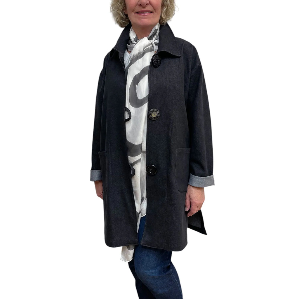 Black Denim Jacket Women’s Lycra Outerwear