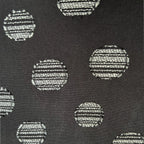 Black Cotton with Grey Dots Big Shirt - Button-Up with Vintage Buttons