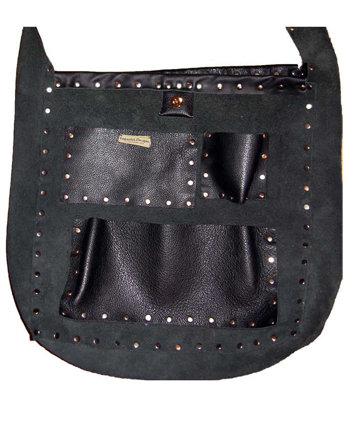 Black White Hair-On Cowhide Shoulder Tote Bag