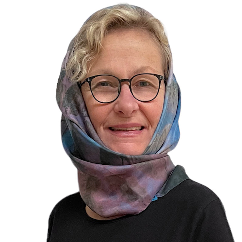 Black Walnut Eco-Print Silk Poncho - Seattle Handmade