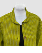 Hand-Dyed Chartreuse Linen Big Shirt