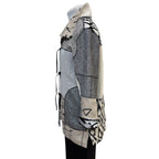 Luxury Upcycled Abstract Print Jacket | Sustainable Slow Fashion