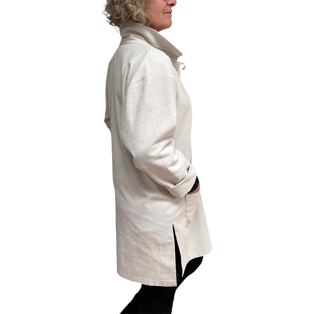 Utility Canvas Coat: Long Boho Edge