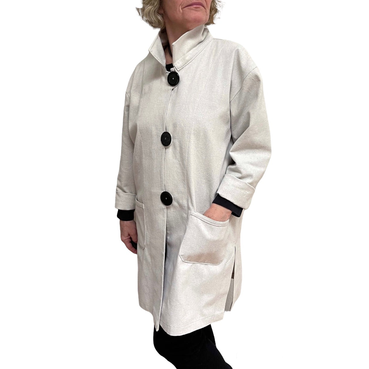 Utility Canvas Coat: Long Boho Edge