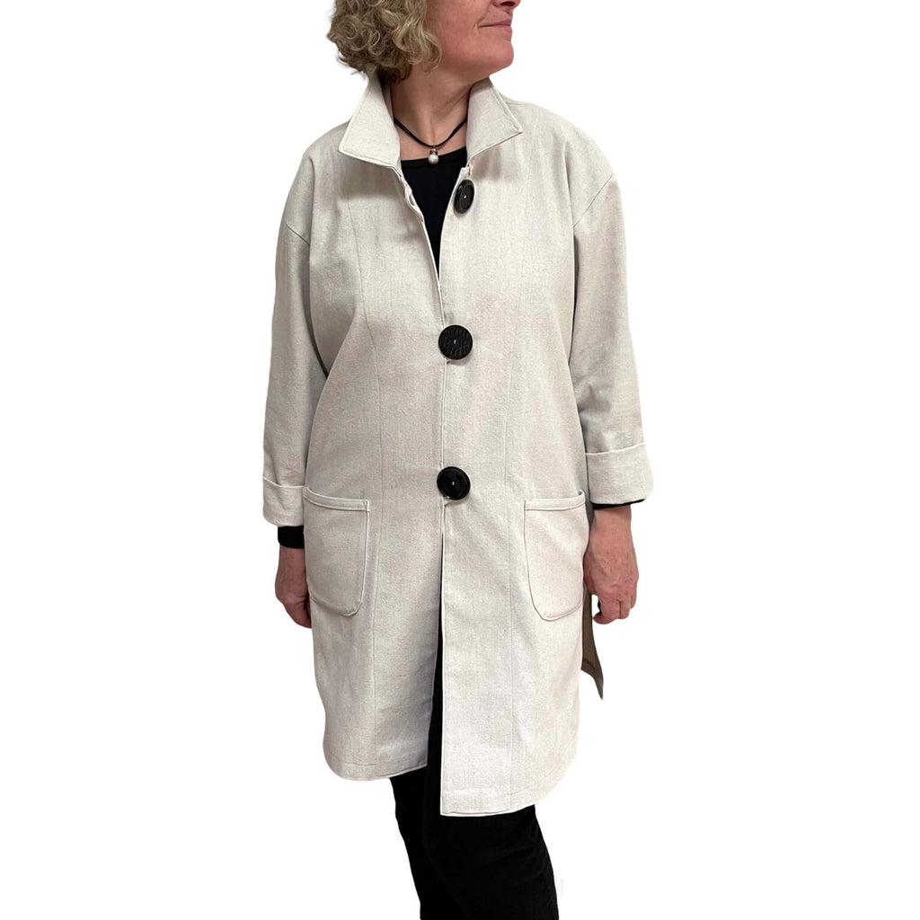 Utility Canvas Coat: Long Boho Edge