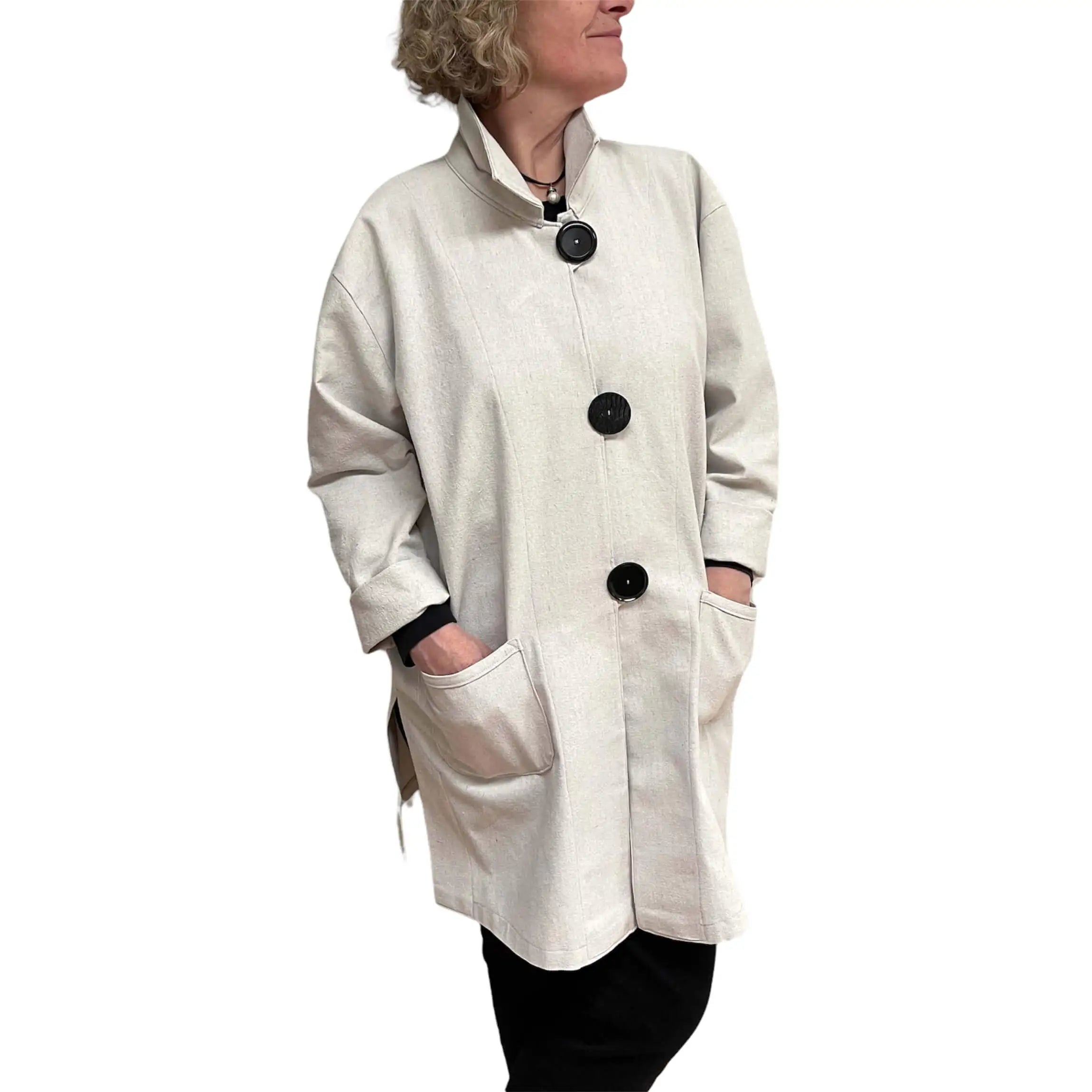 Utility Canvas Coat: Long Boho Edge