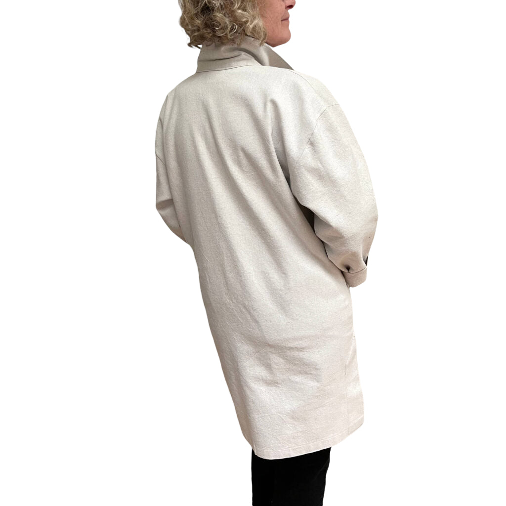 Utility Canvas Coat: Long Boho Edge