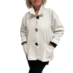 Cotton Canvas Jacket Vintage Button Durable