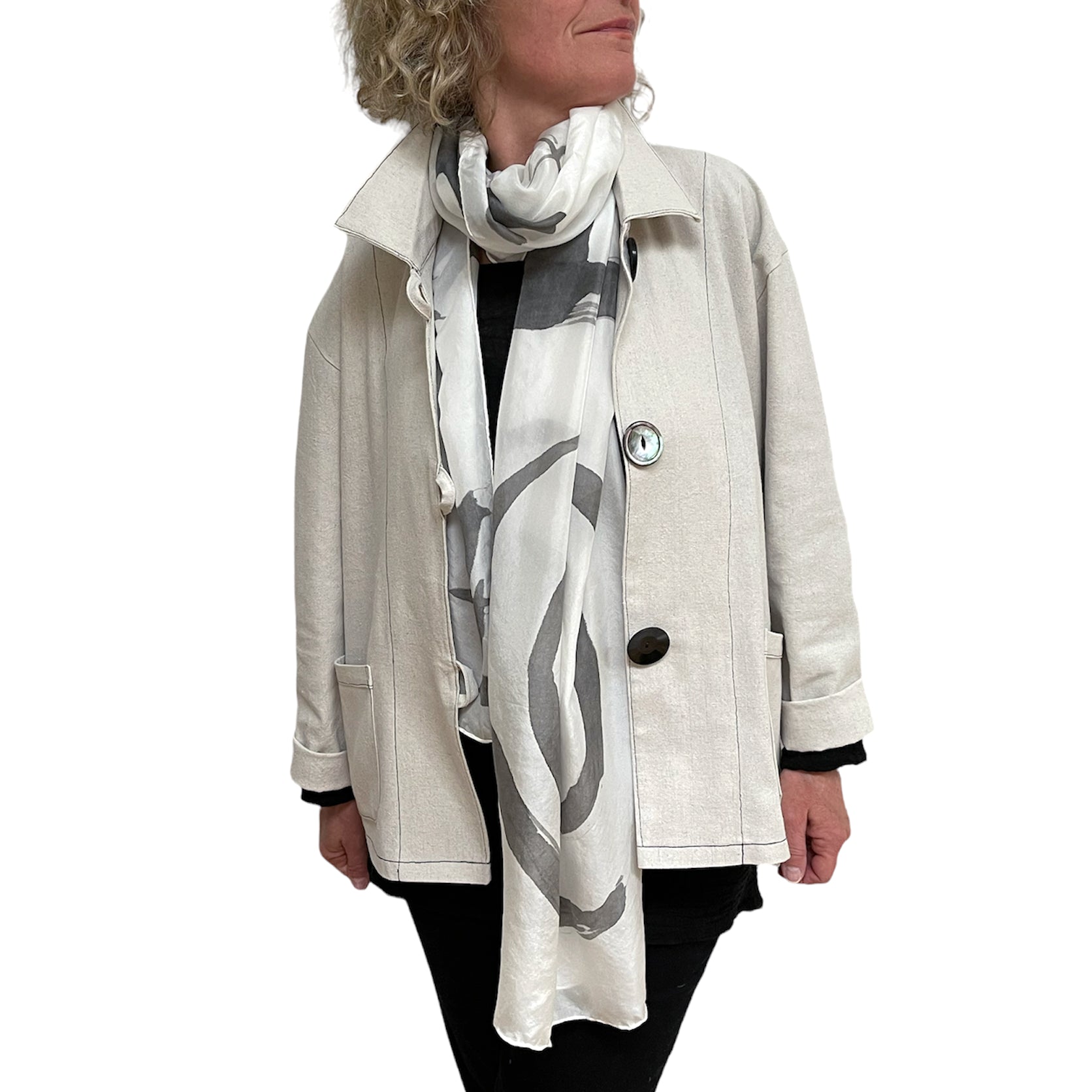 Cotton Canvas Jacket Vintage Button Durable