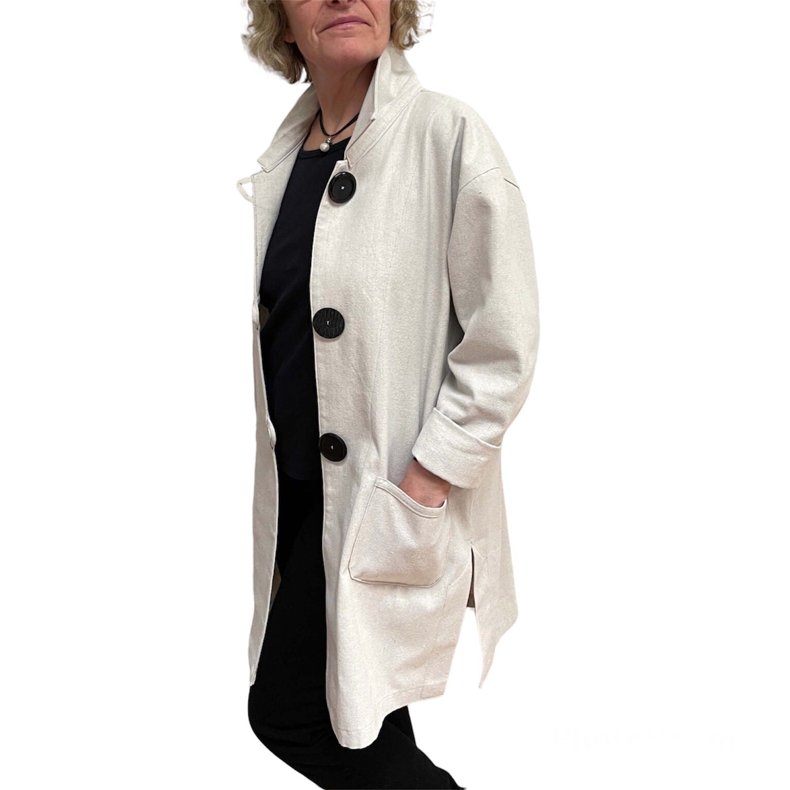 Utility Canvas Coat: Long Boho Edge