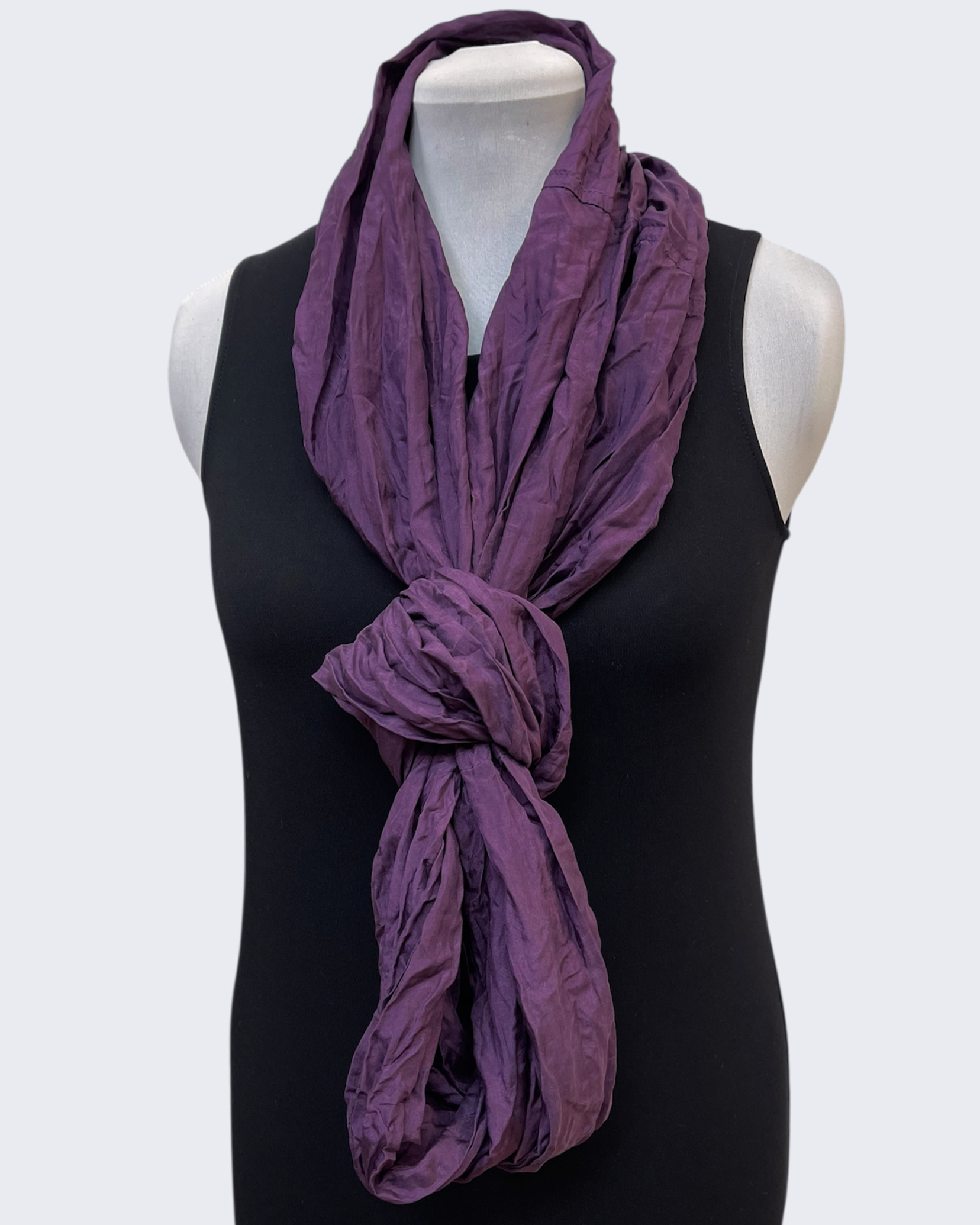 Eggplant Silk Infinity Scarf - Versatile 88" Loop