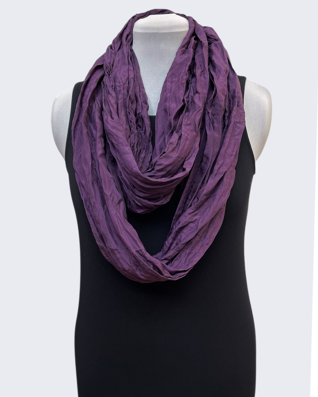 Eggplant Silk Infinity Scarf - Versatile 88" Loop
