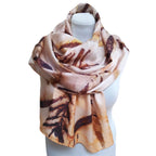 Fireweed Silk Scarf - Eco Printed Natural Dyed Botanical Scarf