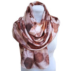 Smokebush Eco-Print Silk Scarf - Hand Dyed Natural Plant Print