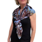 Black Walnut Wrap: Eco-Print Silk Poncho