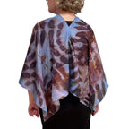 Black Walnut Wrap: Eco-Print Silk Poncho