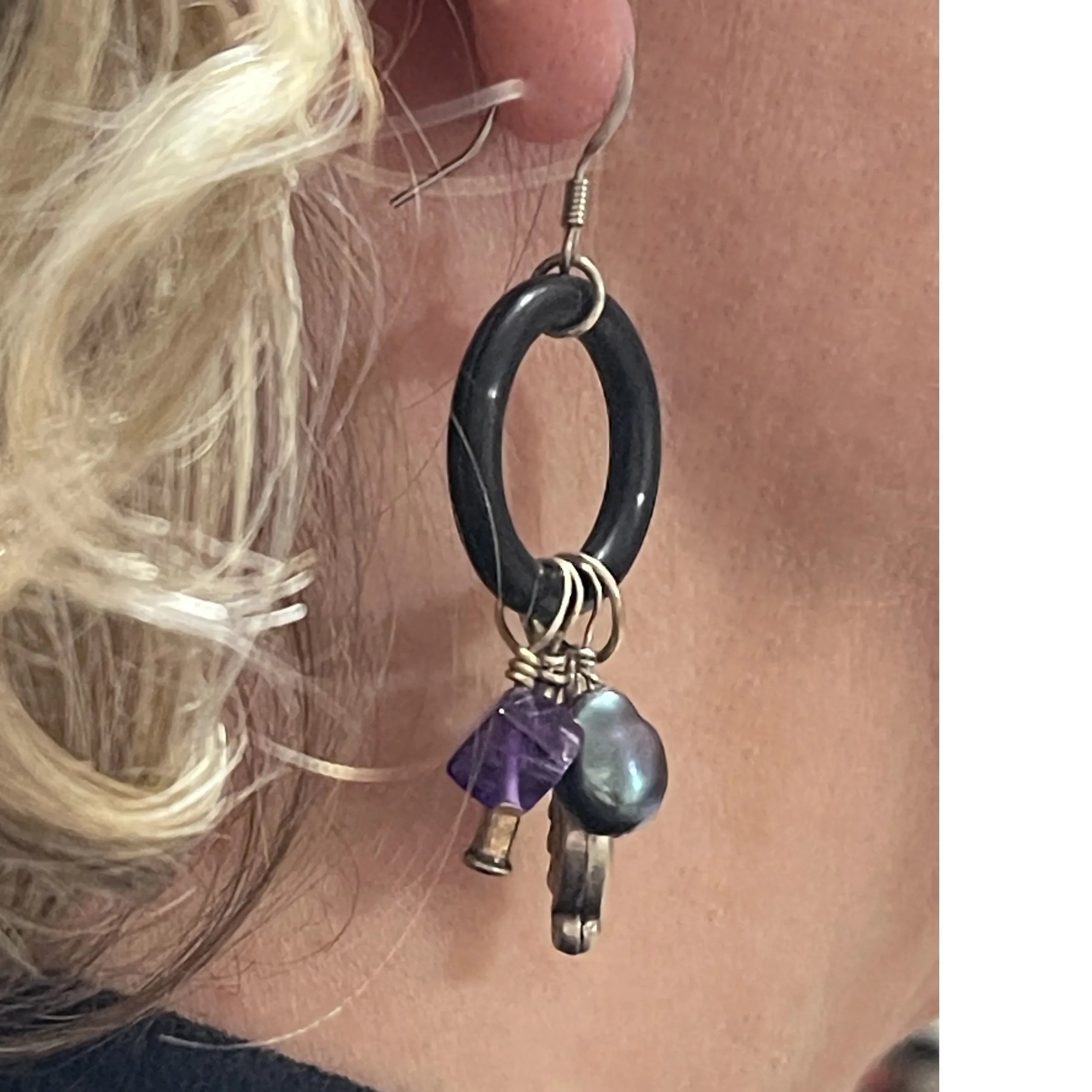 Amethyst Pearl Earrings | Handcrafted Gemstone Jewelry for Women