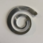 Stainless steel scarf knot, modern brushed stainless steel knot brooch.