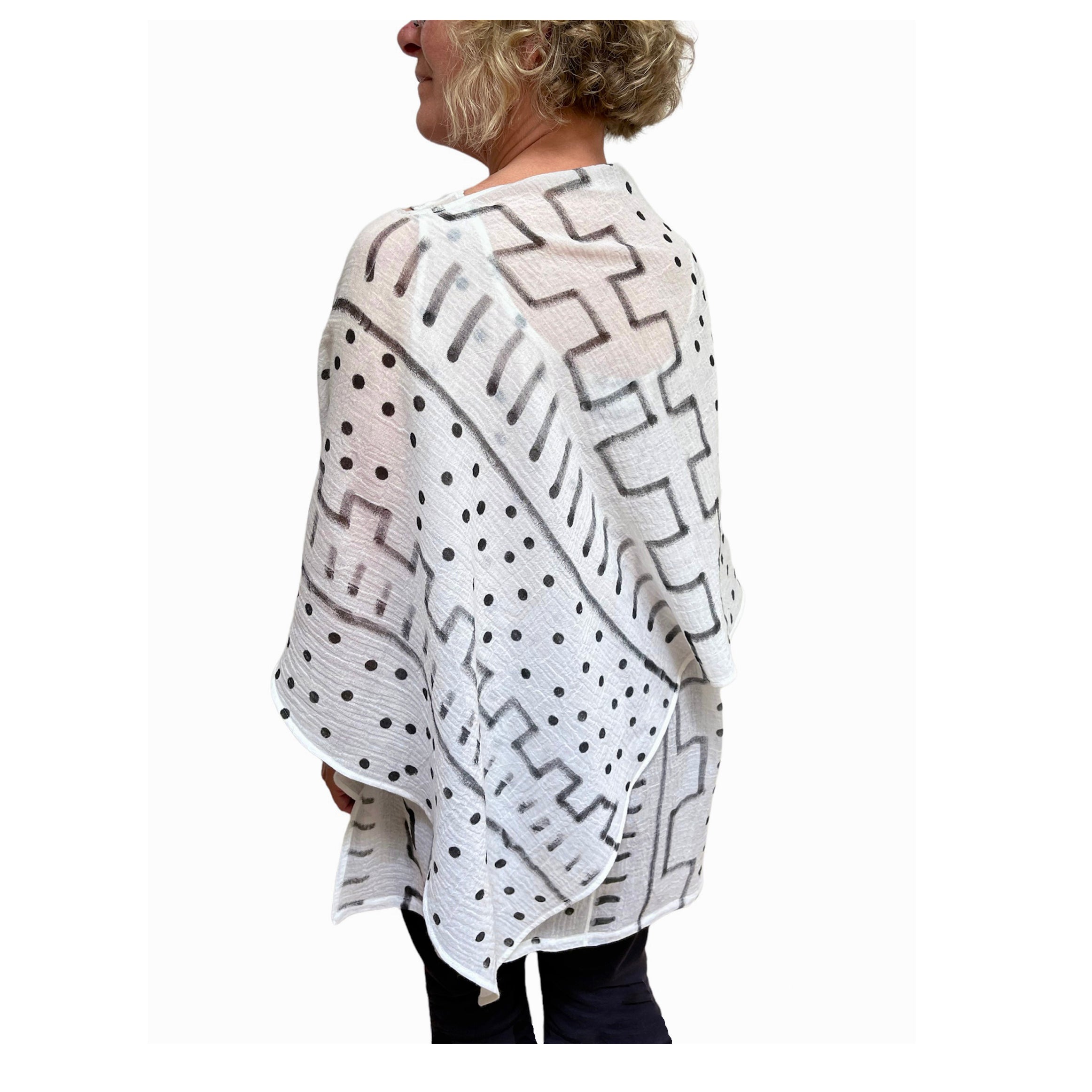 Mud Cloth Gauze Set: Hand-Painted Art Wear