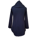 Black Asymmetrical Moto Jacket with Silver Zip - Edgy Style