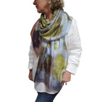 Chestnut Eco-Printed Silk Scarf - Hand Dyed Botanical Rectangle Scarf