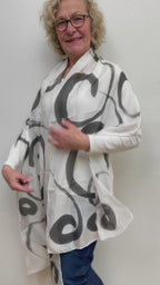 Hand painted silk scarf