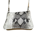 Snake Embossed Crossbody Cowhide Purse