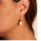 Pearl Sterling Silver Earrings | Handmade Sterling-Wrapped Freshwater Pearl Drop Earrings